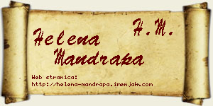 Helena Mandrapa vizit kartica